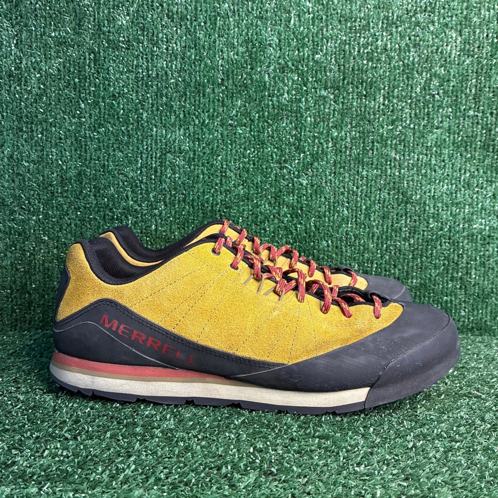 Merrell Catalyst Suede J000097 Outdoor Gorpcore Hiking Sneakers Yellow Mens 11.5